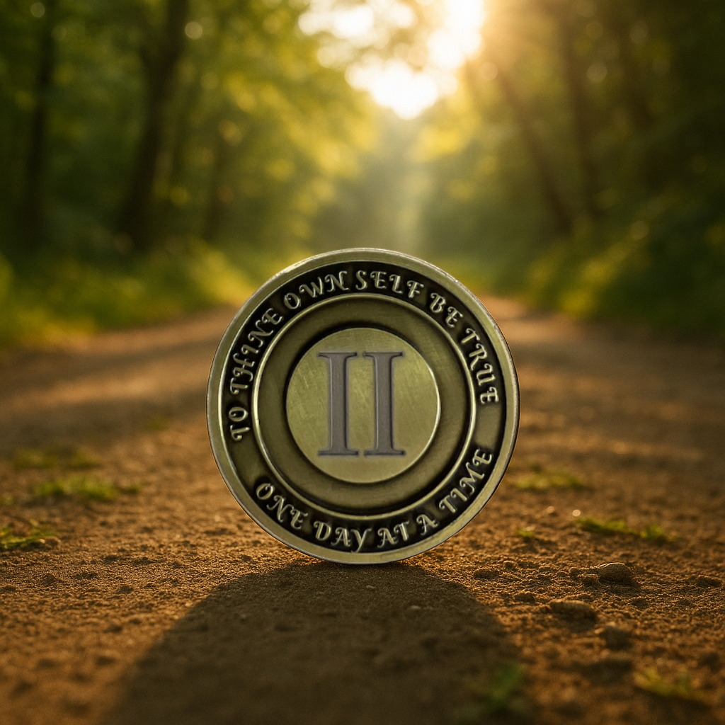 No Matter What Club AA Medallion 1-60yrs Sobriety Chip - Add Name and Sobriety Date