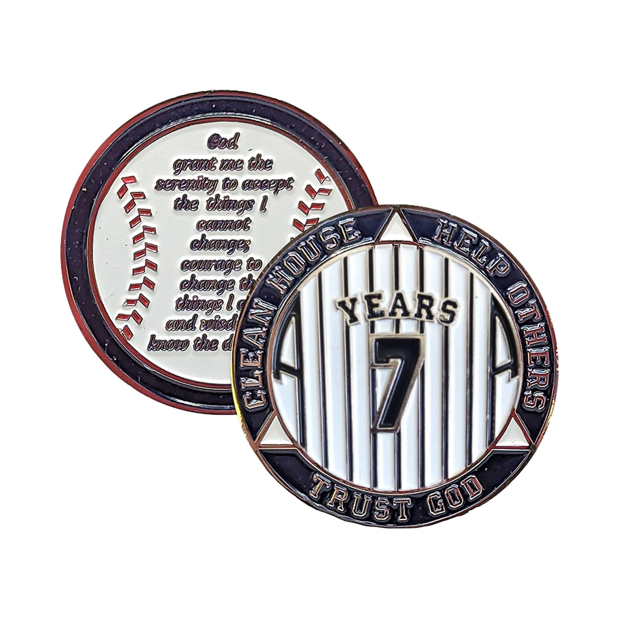 NY Yankee AA Coin 1-50yrs Sobriety Chip