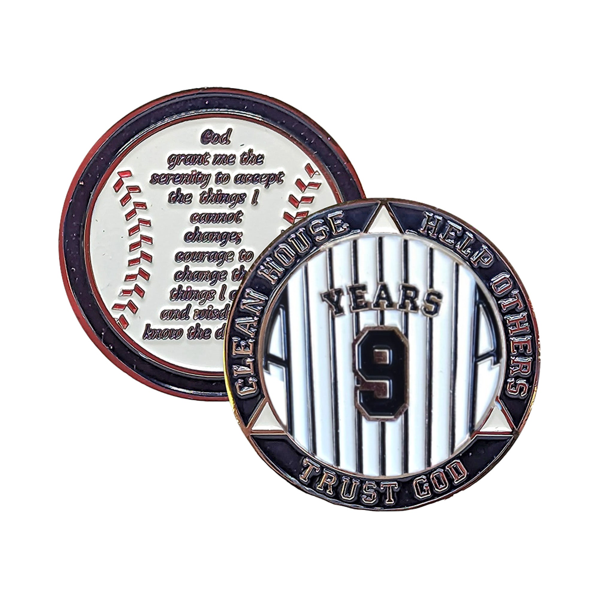 NY Yankee AA Coin 1-50yrs Sobriety Chip