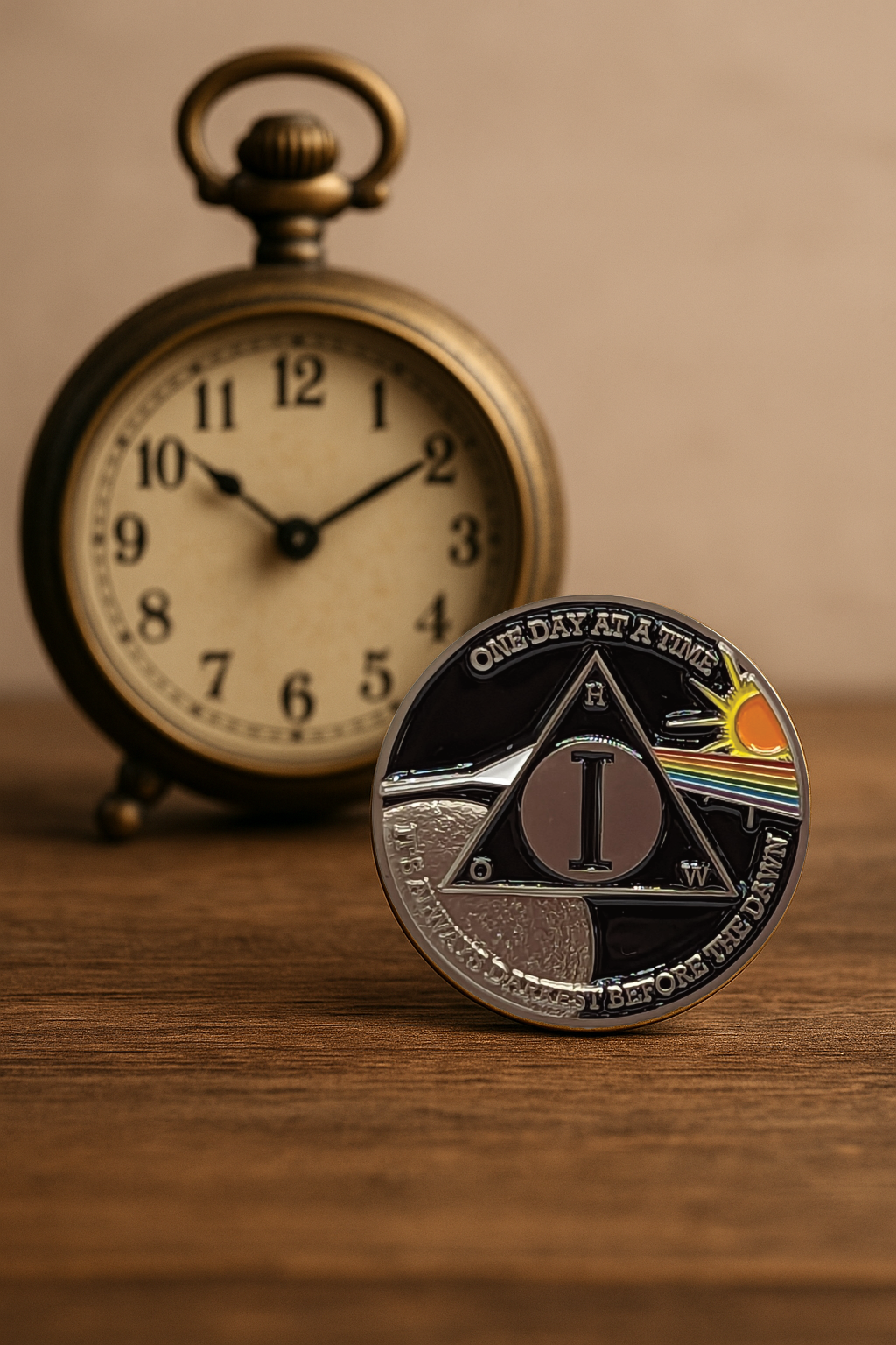 Sun & Moon AA Coin 1-60yrs Sobriety Chip