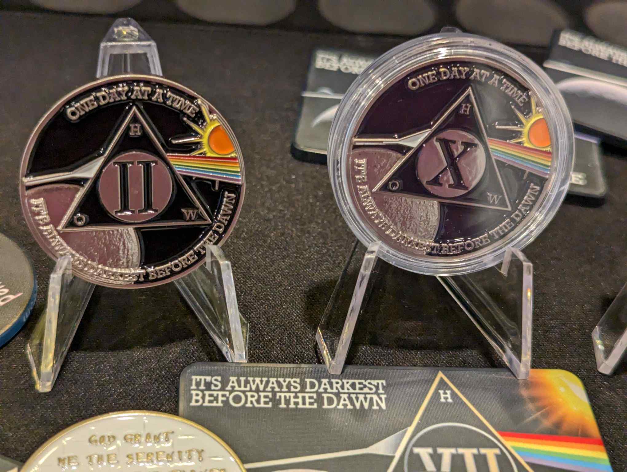 Sun & Moon AA Coin 24hr-11 Months Sobriety Chip