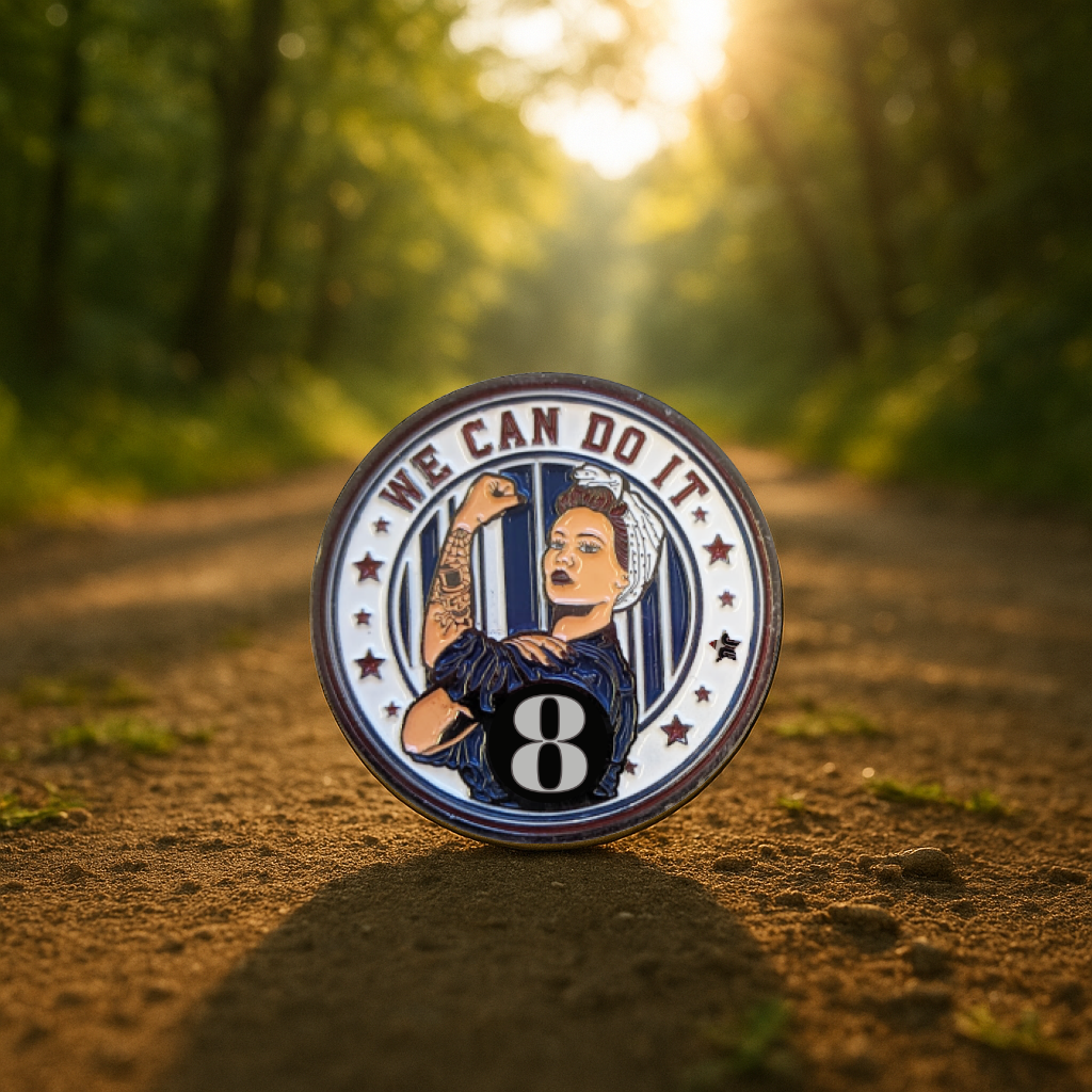 Patriotic Rosie AA Coin 24hr-65yrs Sobriety Chip