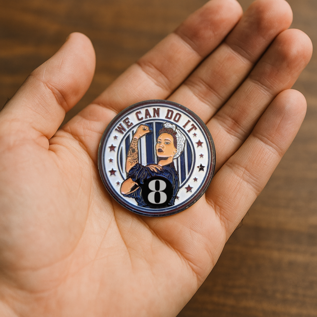 Patriotic Rosie AA Coin 24hr-65yrs Sobriety Chip