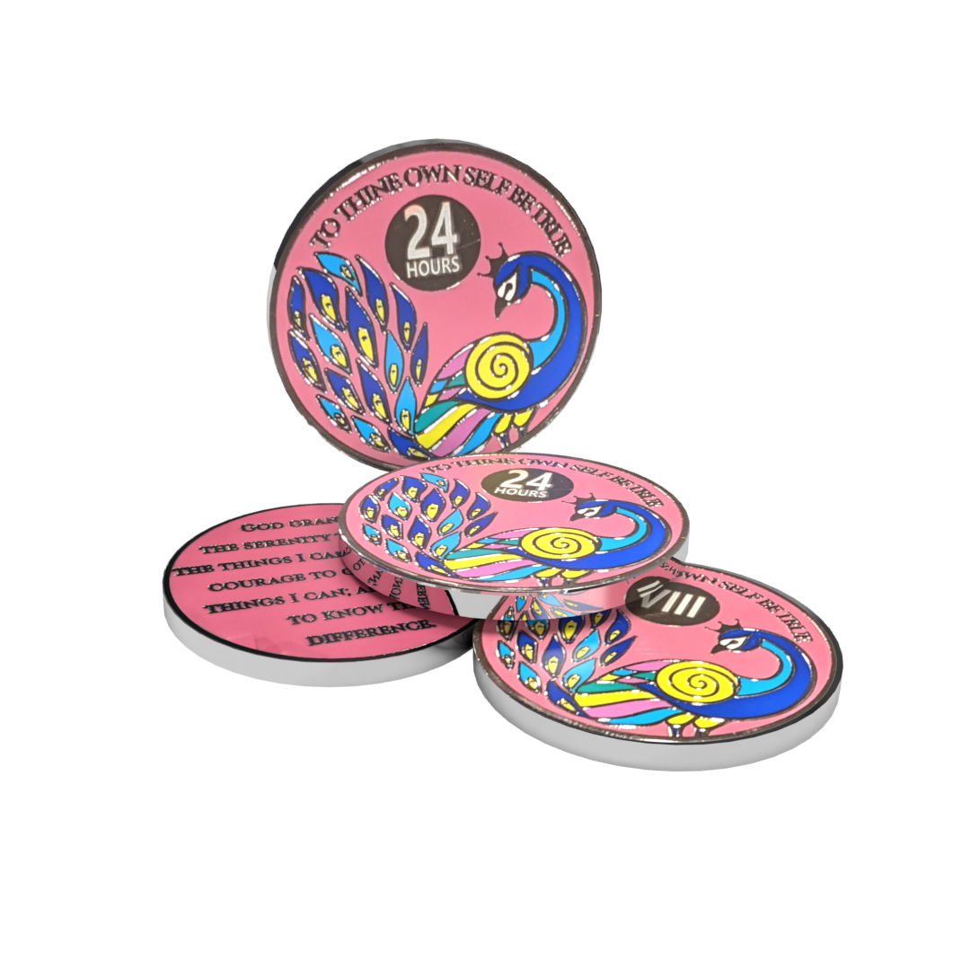 Peacock Recovery Medallion in 24hr to 11 months