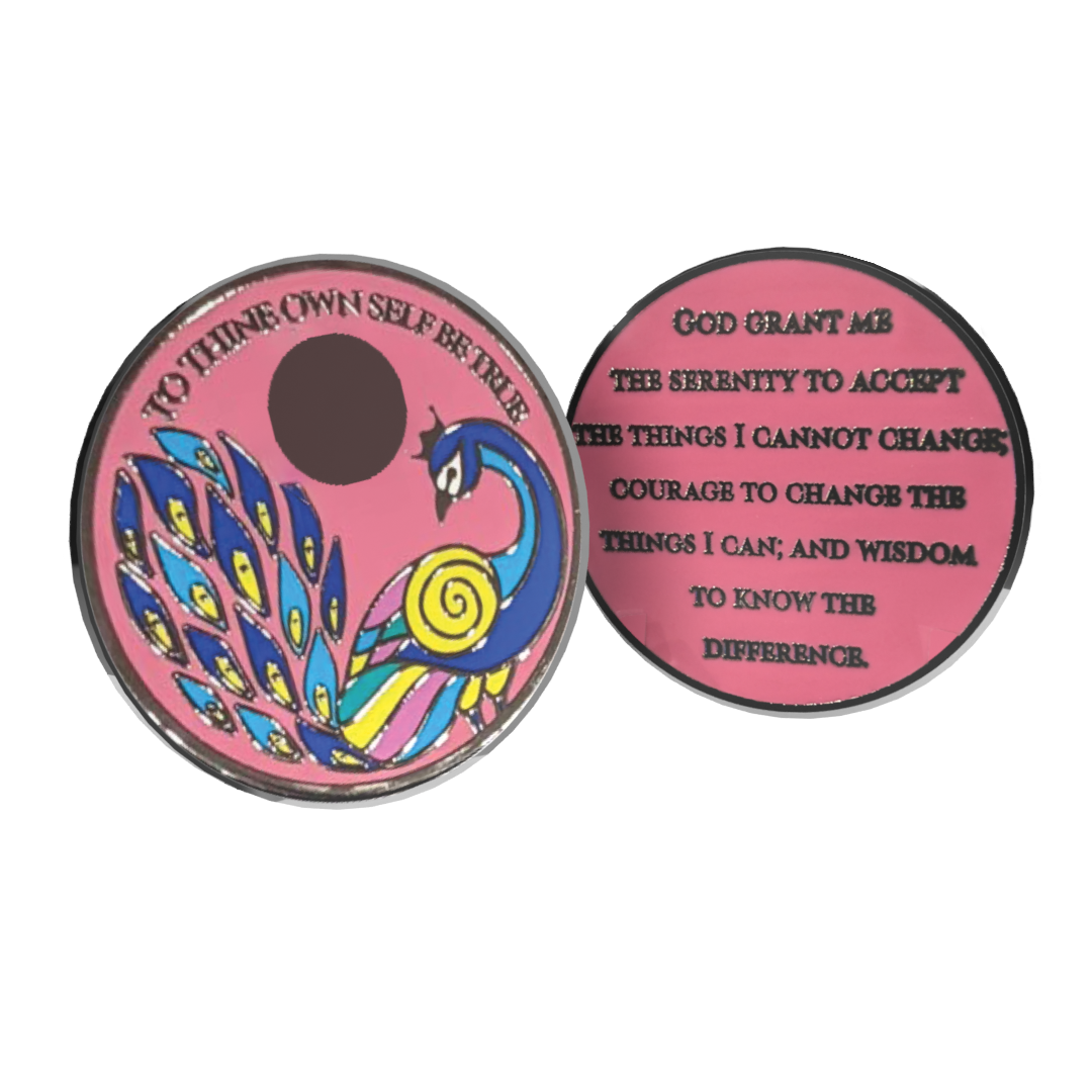 Peacock Recovery Medallion in 24hr to 11 months