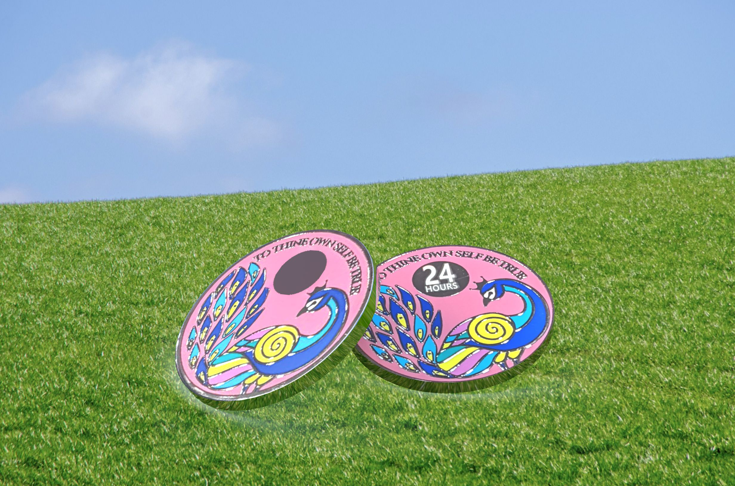 Peacock Recovery Medallion in 24hr to 11 months