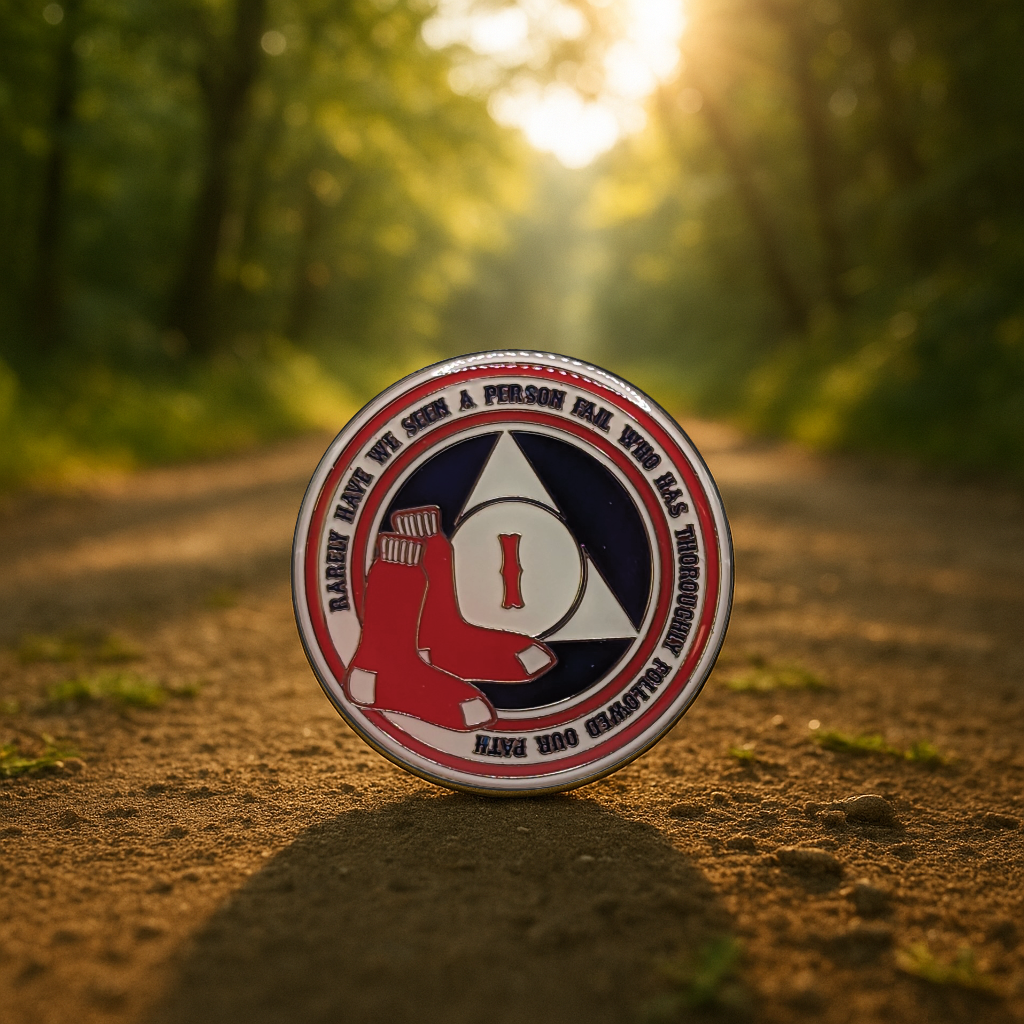 Red Sox AA Coin 1-50yrs Sobriety Chip