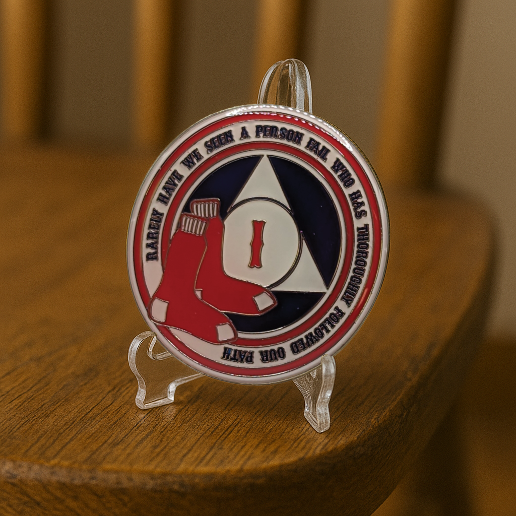 Red Sox AA Coin 1-50yrs Sobriety Chip