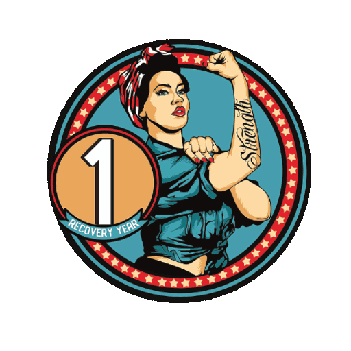 Rosie Recovery AA Coin 24hr-50yrs Sobriety Chip