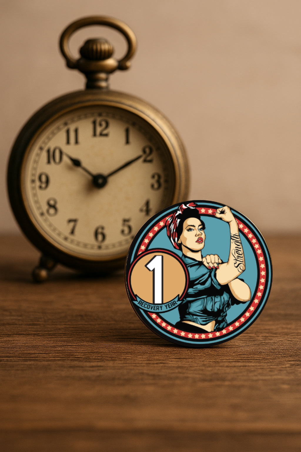 Rosie Recovery AA Coin 24hr-50yrs Sobriety Chip