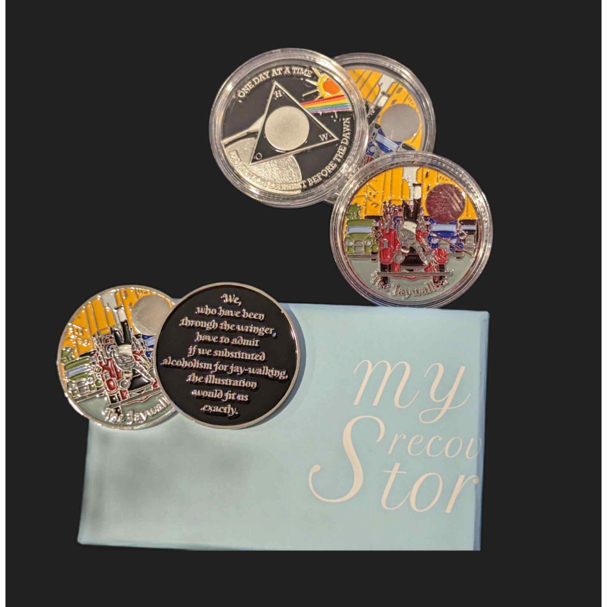AA Jaywalker Medallion – Sobriety Coin (24hrs to 11 Months)