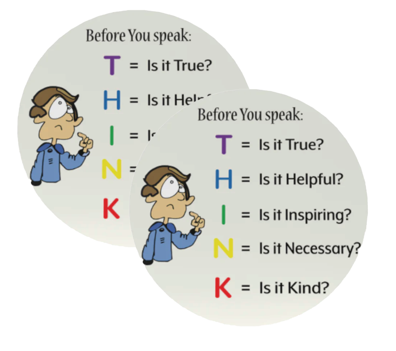 THINK Before You Speak – AA Recovery Poker Chips for Mindful Communication