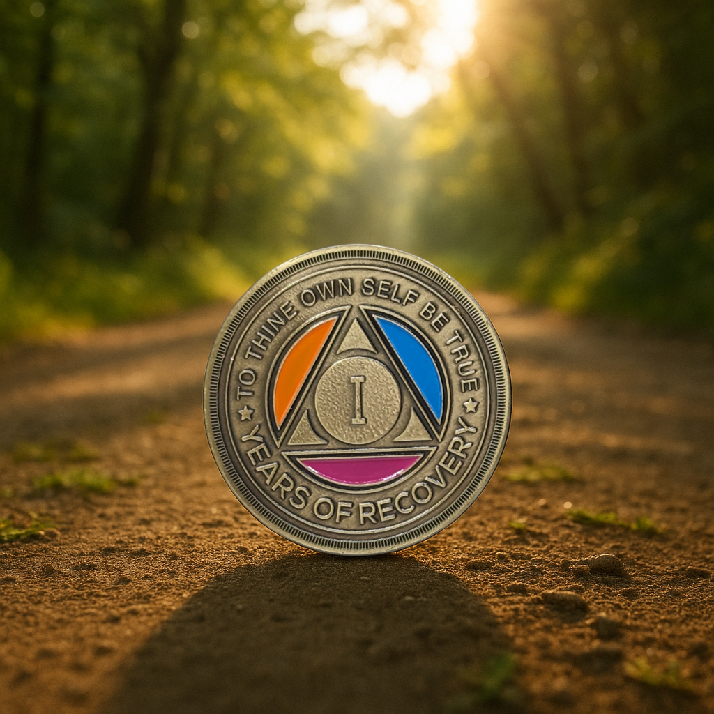 Colorful Roman Numeral AA Coin | 1-60 Years | Custom Engraving Option Available