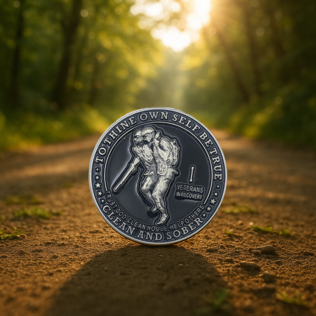 Veterans in Recovery AA Coin 1-60yrs Sobriety Chip