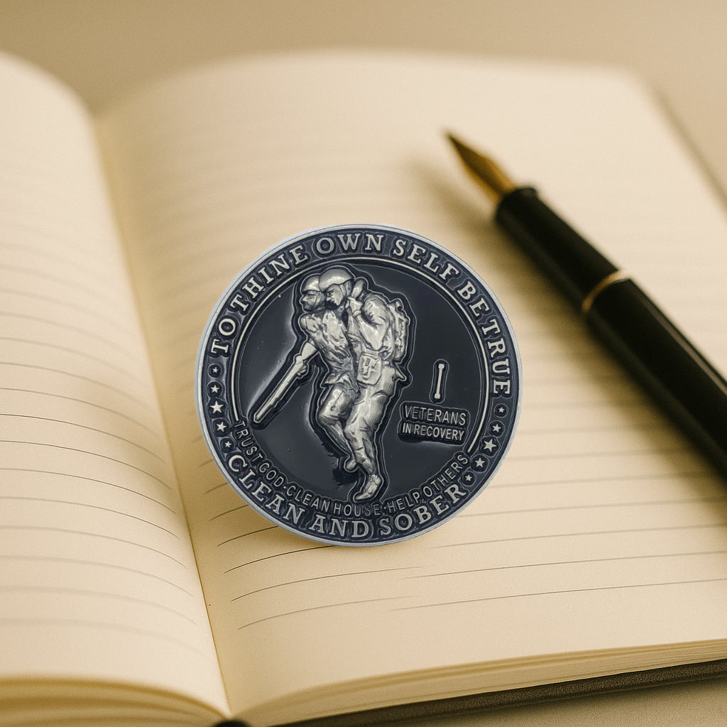 Veterans in Recovery AA Coin 1-60yrs Sobriety Chip