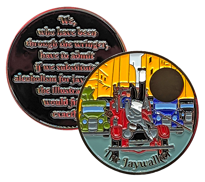 AA Jaywalker Medallion – Sobriety Coin (24hrs to 11 Months)