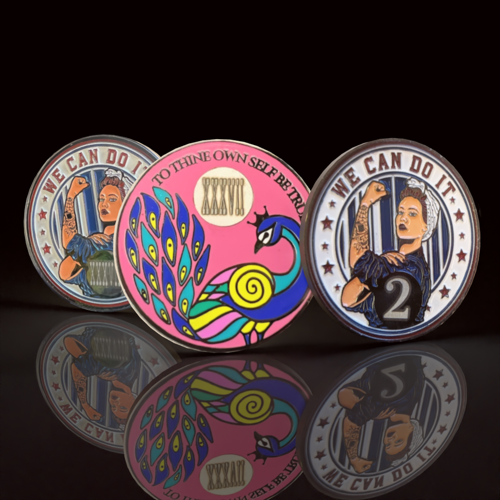 Peacock Recovery Medallion in 24hr to 11 months