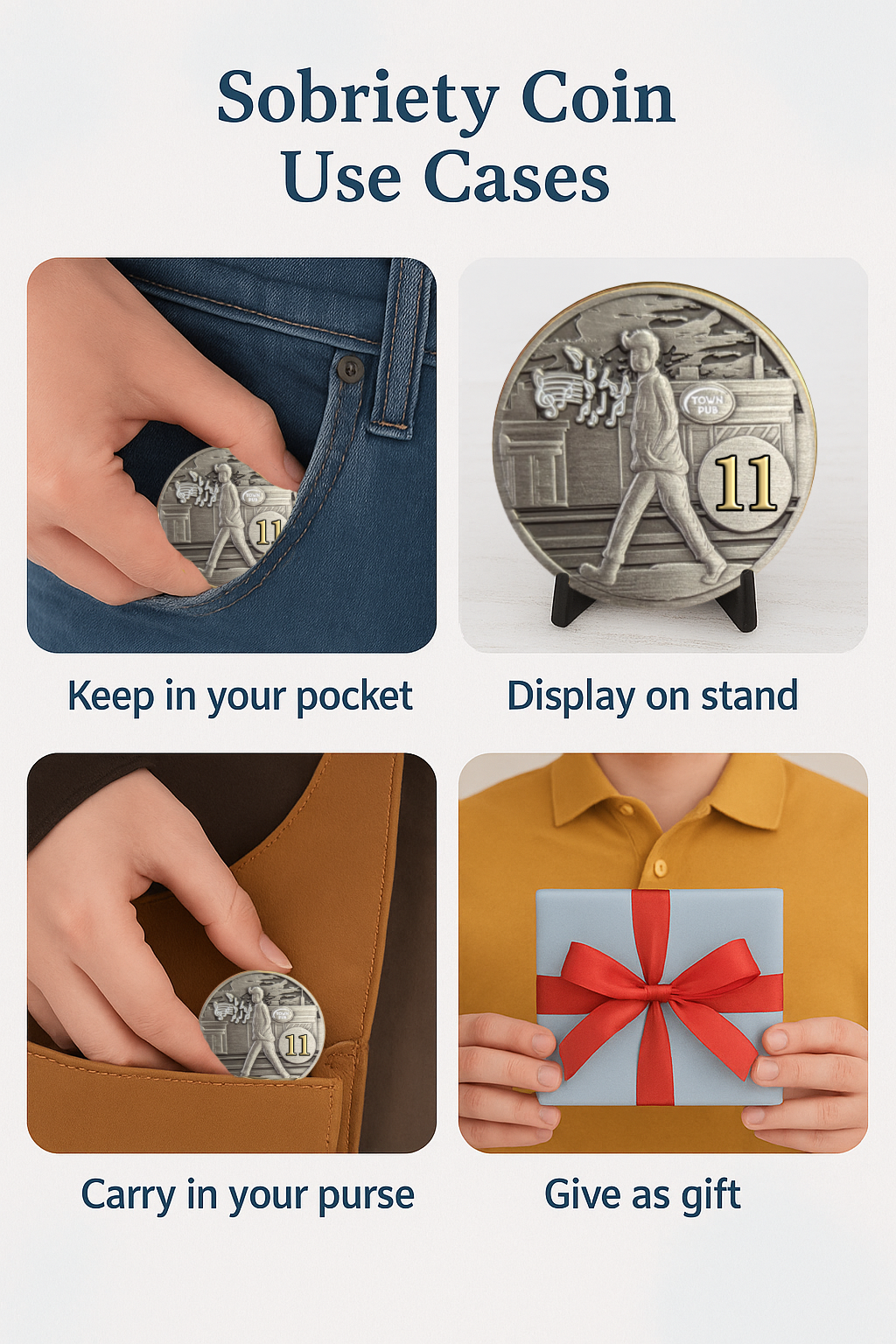 Whistling in the Dark AA Medallion and Recovery Chip from p.152 AA Big Book