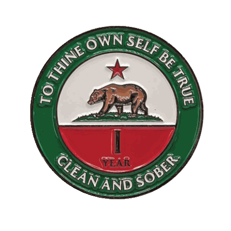 California AA Coin 1-50yrs Sobriety Chip