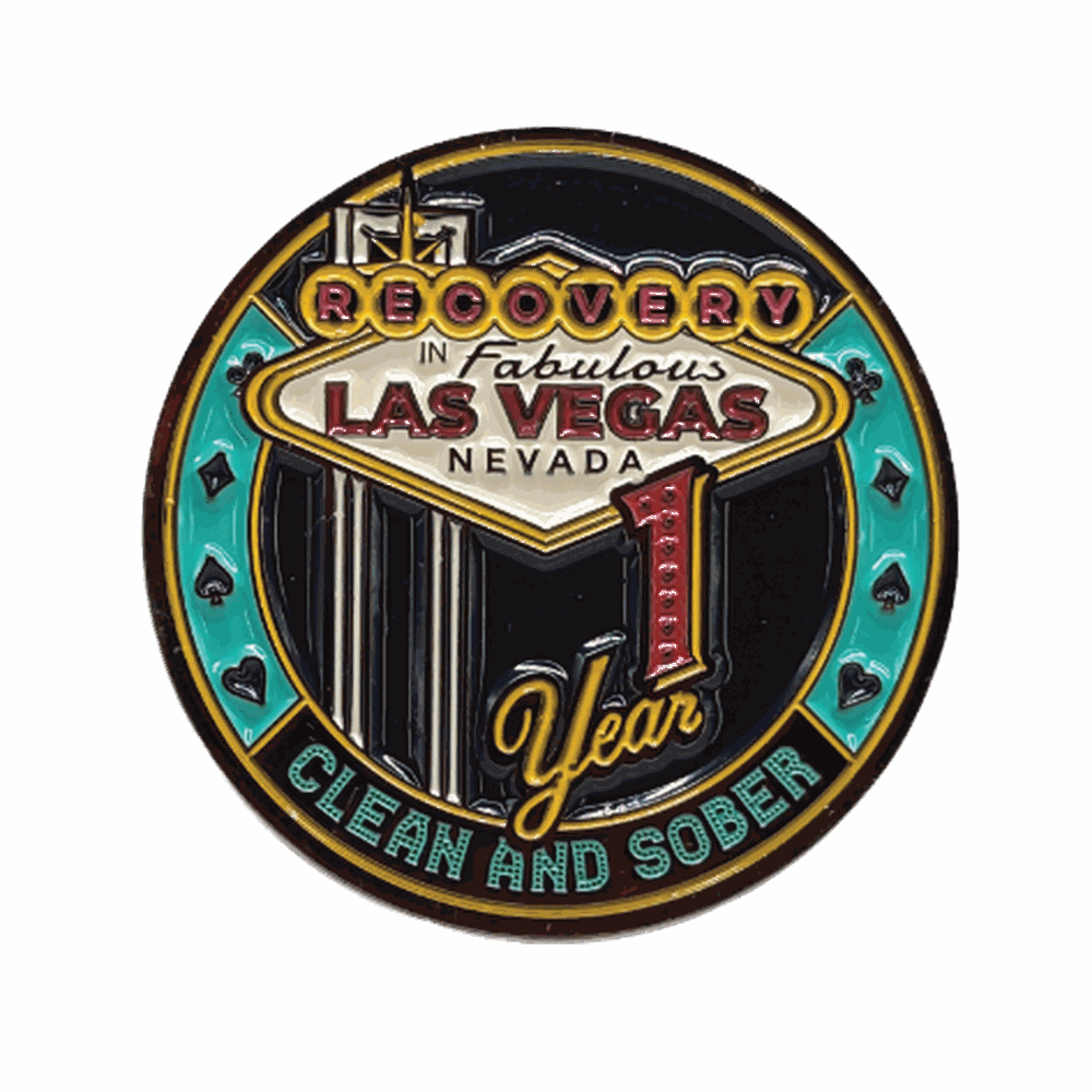 Las Vegas AA Coin 1-50yrs Sobriety Chip