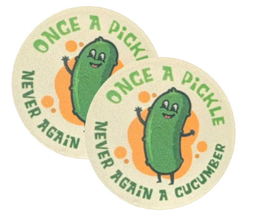 "Once a Pickle, Never Again a Cucumber" Sobriety Chip for Alcoholics Anonymous