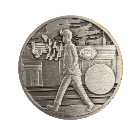 Whistling in the Dark AA Medallion and Recovery Chip from p.152 AA Big Book