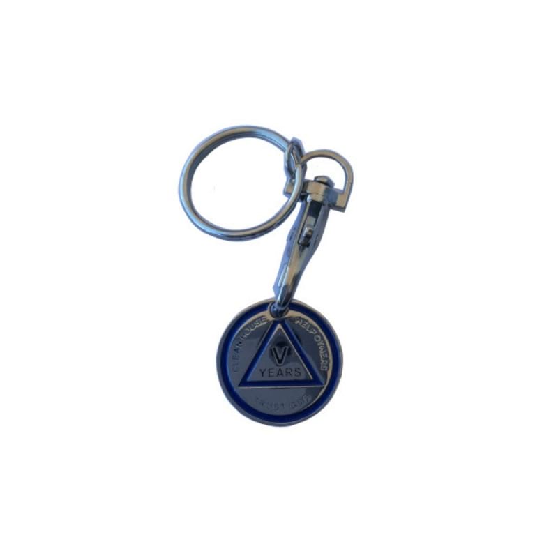 AA Yearly Sobriety Keychains (Years 1-5 Pack)