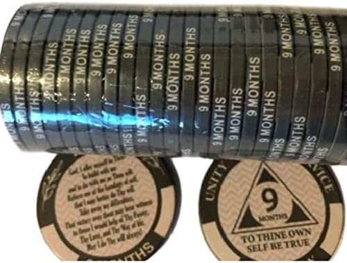 AA Monthly Sobriety Dog Tag with Chip