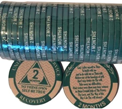 AA Monthly Sobriety Dog Tag with Chip