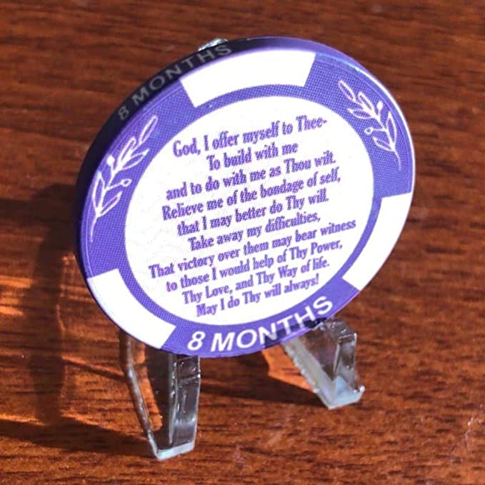 AA Monthly Sobriety Dog Tag with Chip