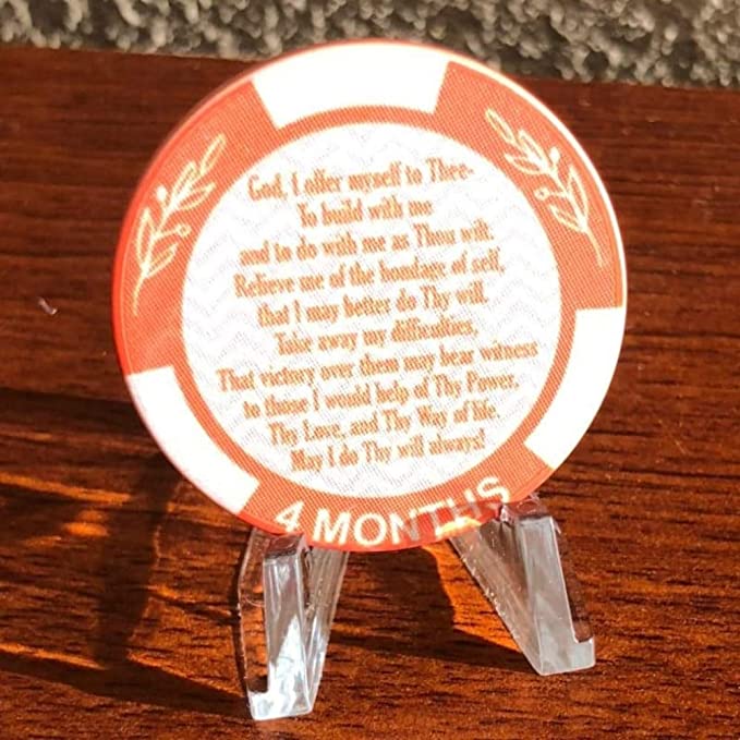 AA Monthly Sobriety Dog Tag with Chip