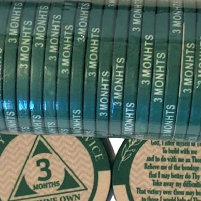 AA Monthly Sobriety Dog Tag with Chip