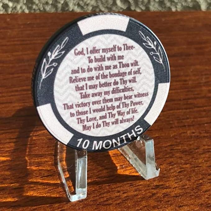 AA Monthly Sobriety Dog Tag with Chip