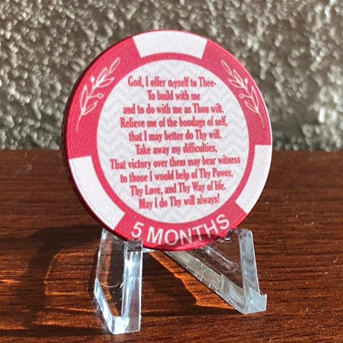 AA Monthly Sobriety Dog Tag with Chip