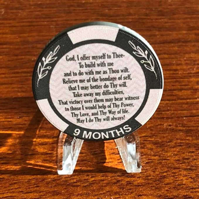 AA Monthly Sobriety Dog Tag with Chip