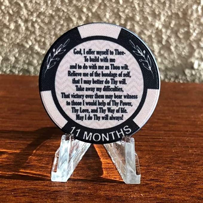 AA Monthly Sobriety Dog Tag with Chip