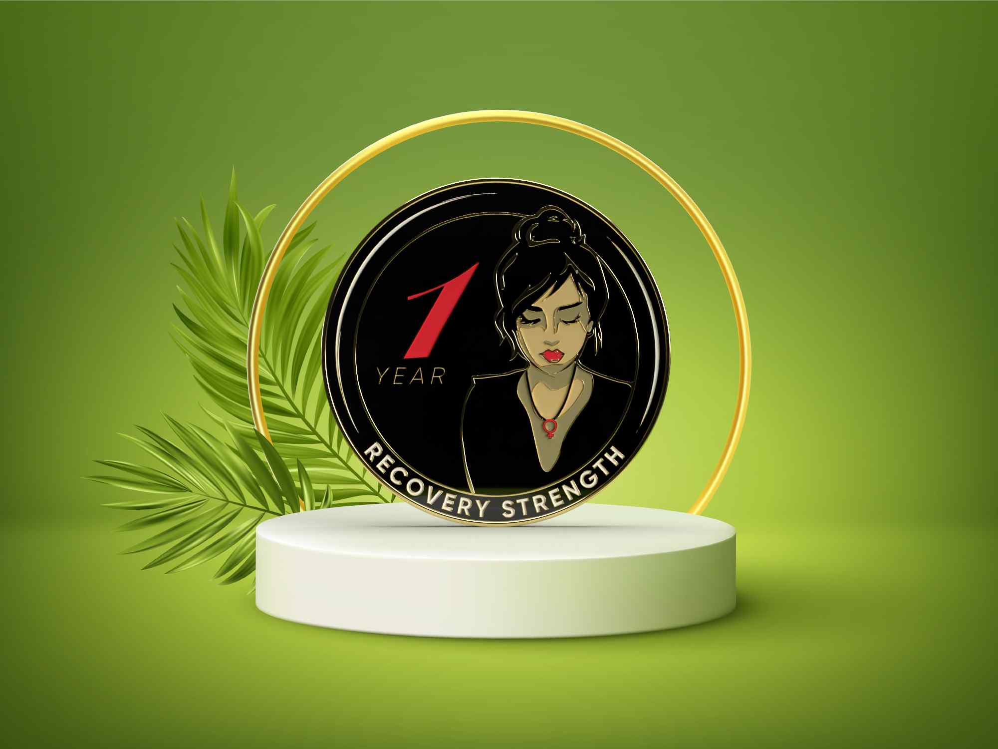 Women of Serenity AA Medallion Comes in Red Gift Box 1-50 Years