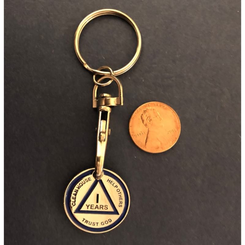 AA Yearly Sobriety Keychains (Years 1-5 Pack)