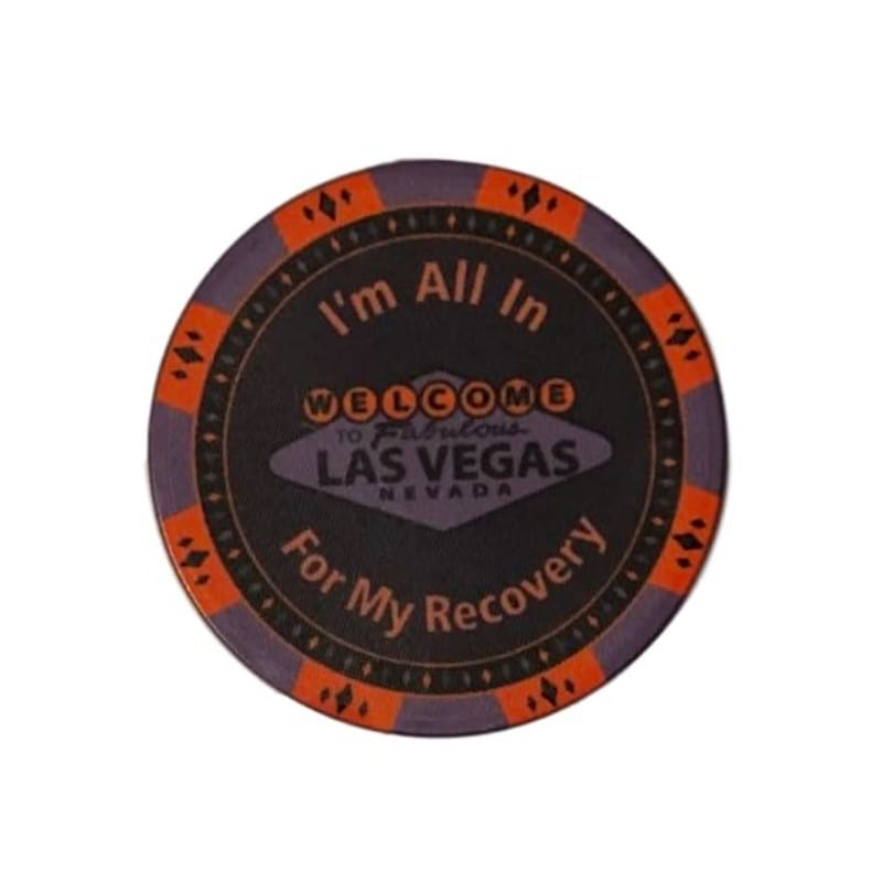 All In for My Recovery Poker Chip