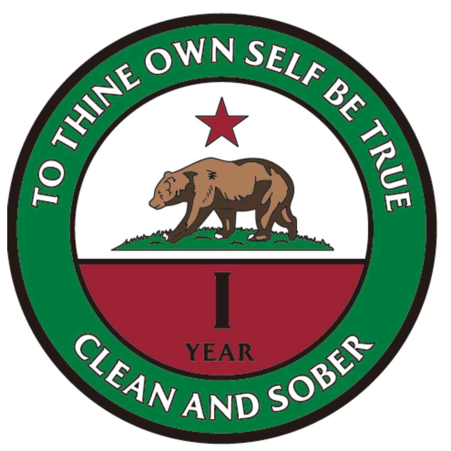 California AA Coin 1-50yrs Sobriety Chip