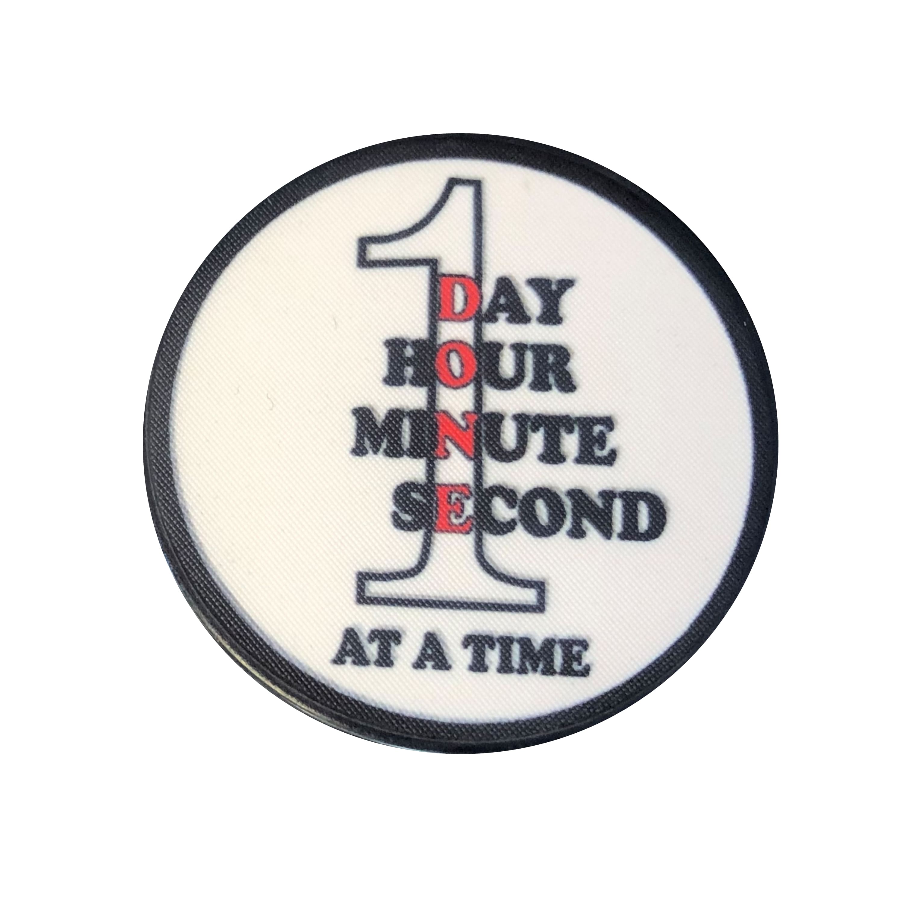 One Day at a Time AA Poker Chip – DONE Sobriety Recovery Chip