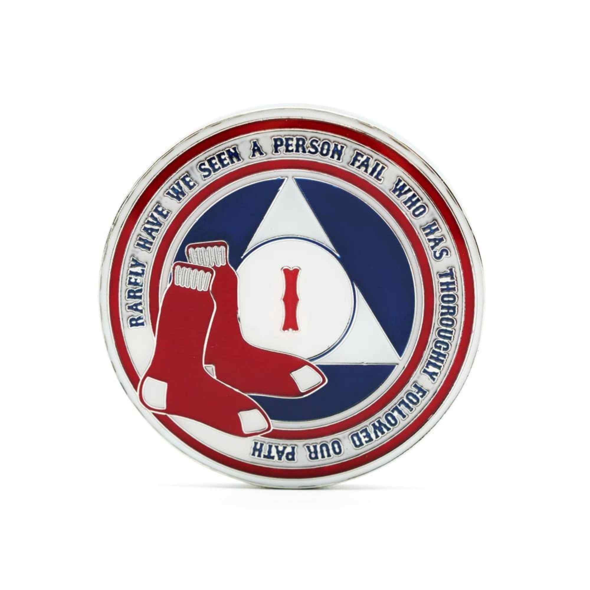 Red Sox AA Coin 1-50yrs Sobriety Chip