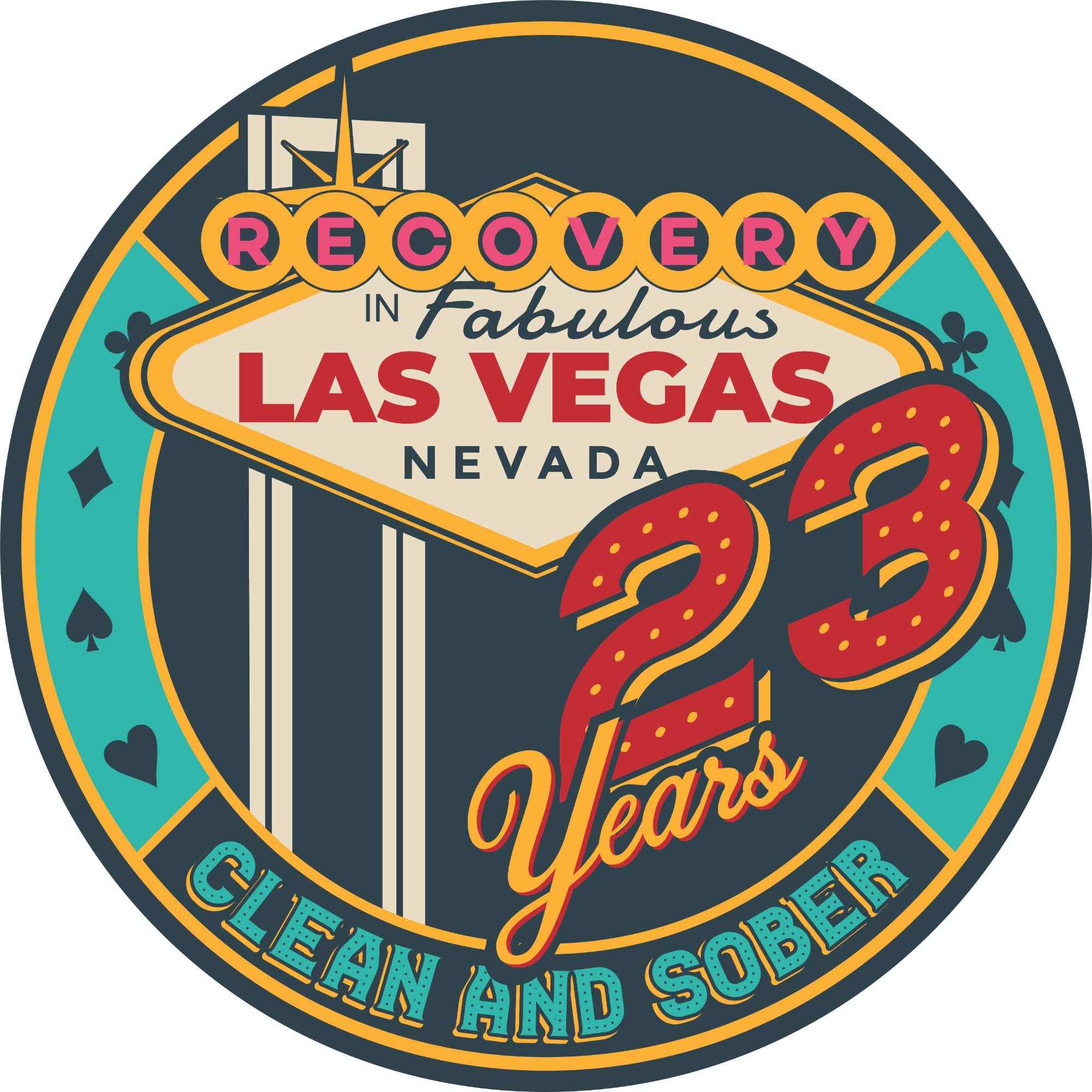 Las Vegas AA Coin 1-50yrs Sobriety Chip