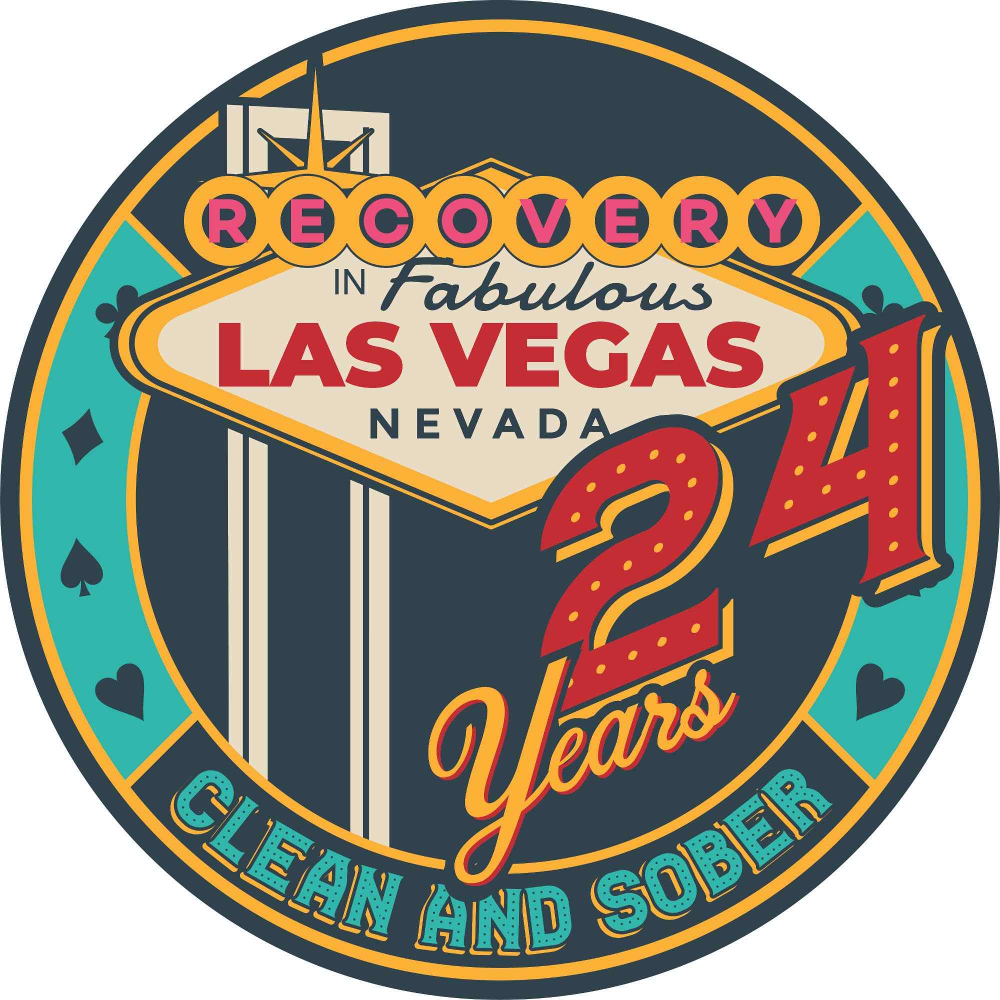 Las Vegas AA Coin 1-50yrs Sobriety Chip