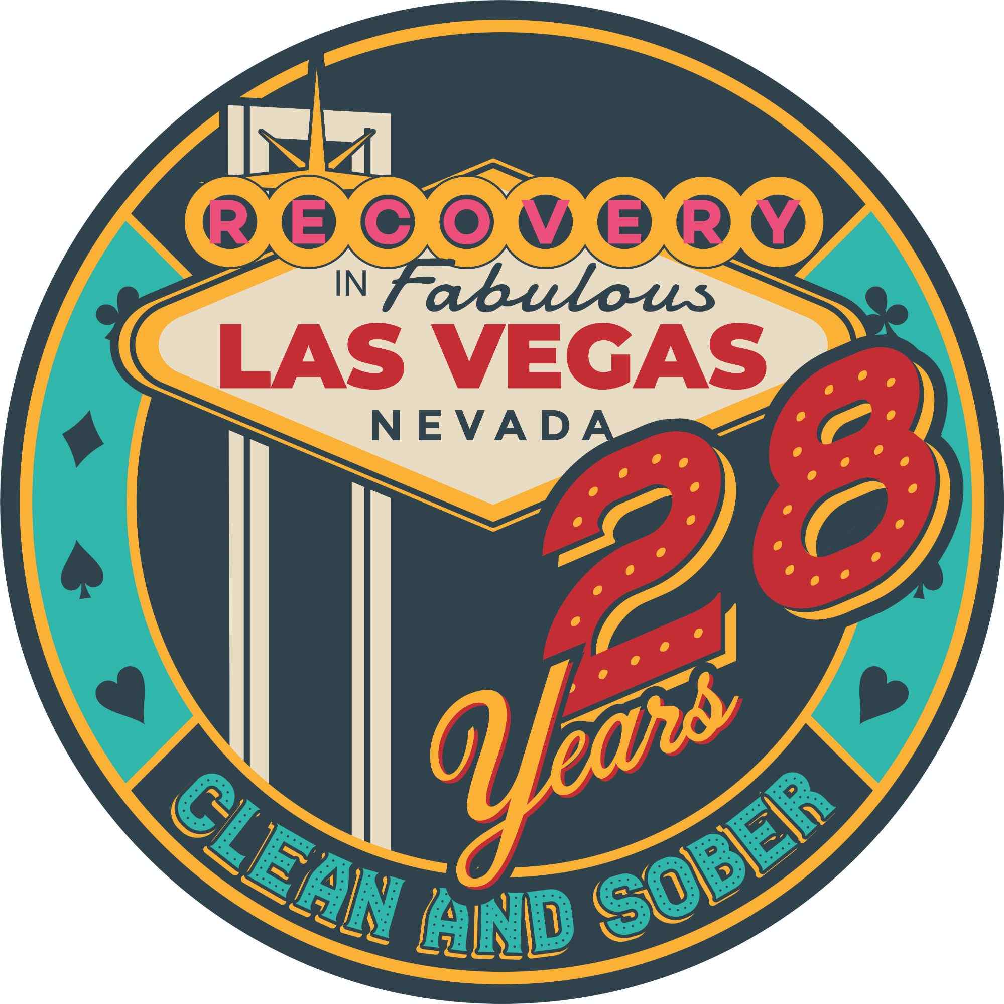 Las Vegas AA Coin 1-50yrs Sobriety Chip