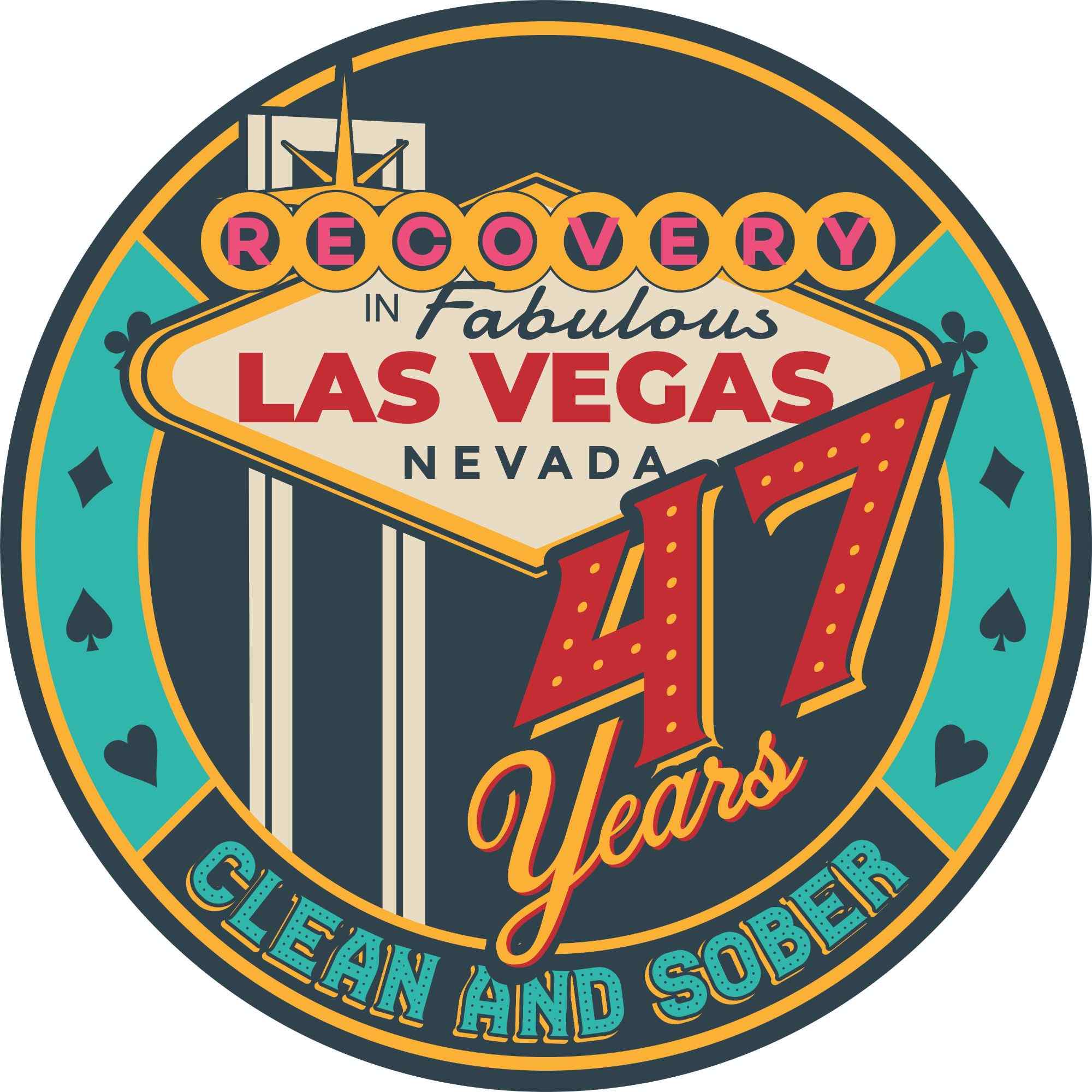 Las Vegas AA Coin 1-50yrs Sobriety Chip