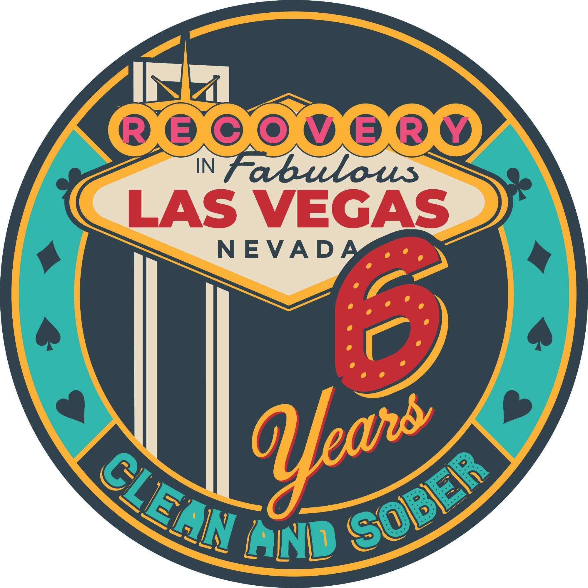 Las Vegas AA Coin 1-50yrs Sobriety Chip