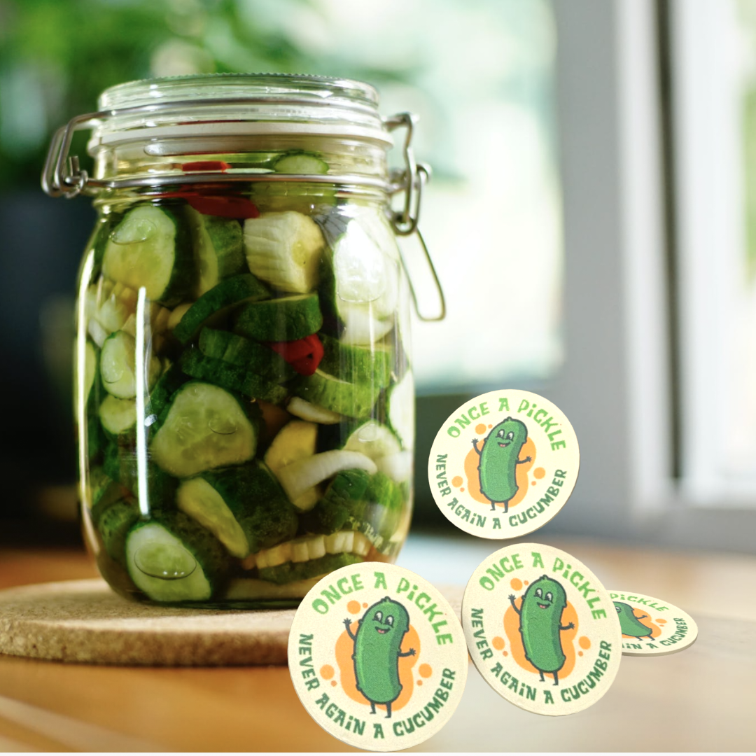 "Once a Pickle, Never Again a Cucumber" Sobriety Chip for Alcoholics Anonymous