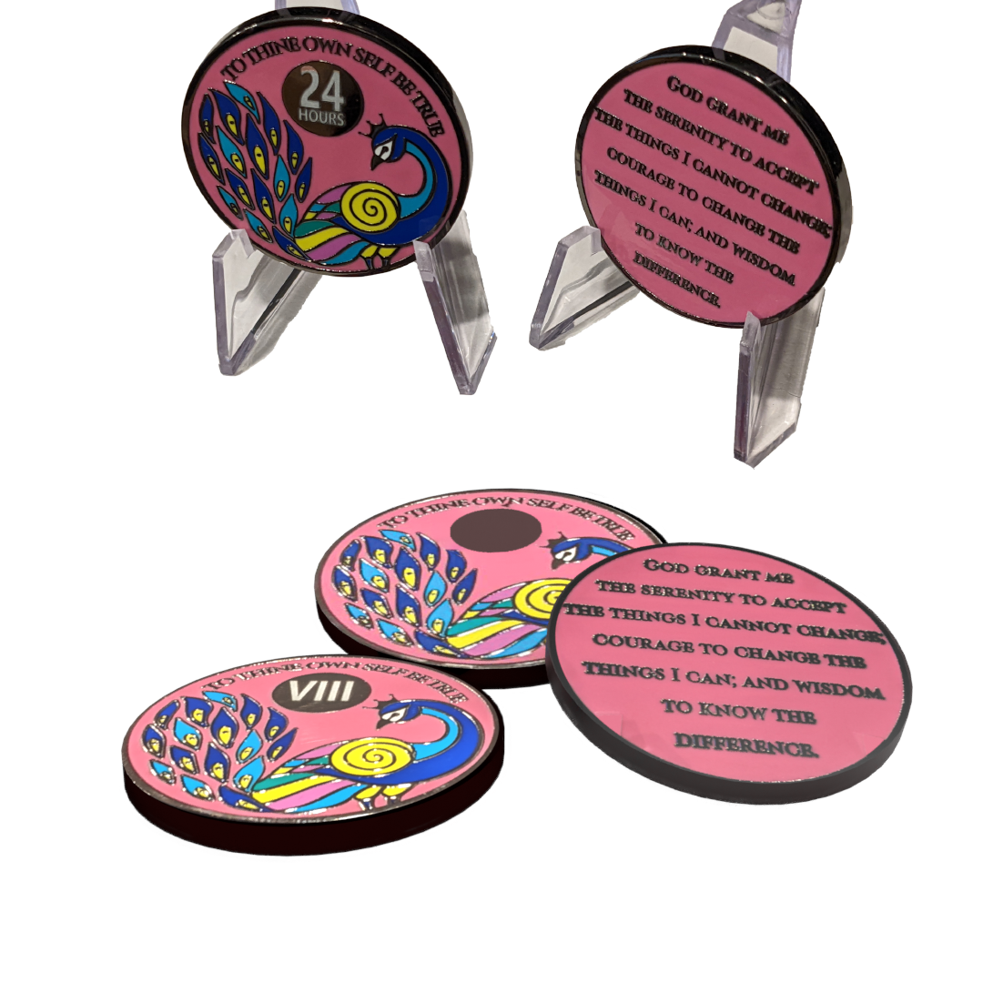 Peacock Recovery Medallion in 1 to 60yrs