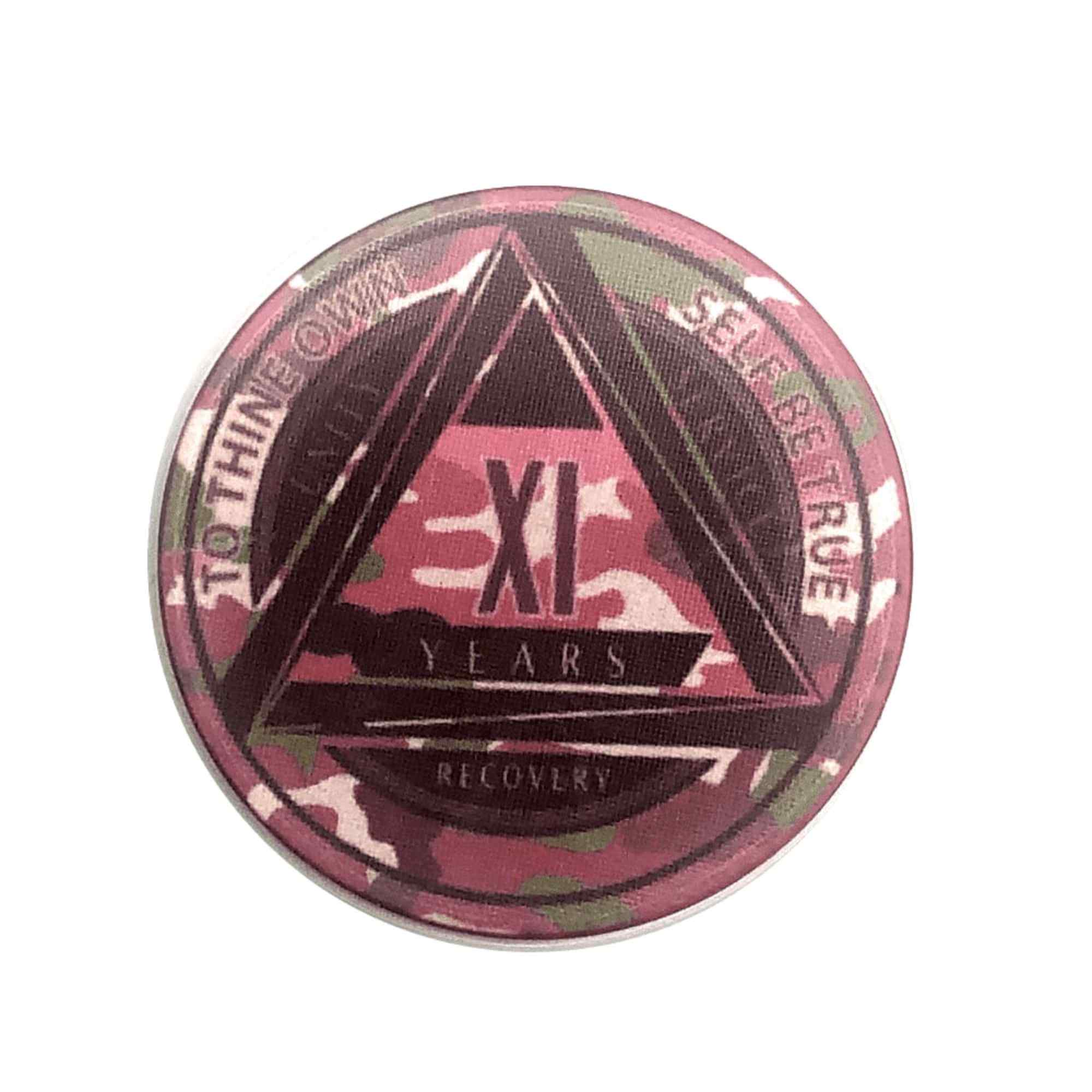 Pink Camo AA Coin 1-50yrs Sobriety Chip